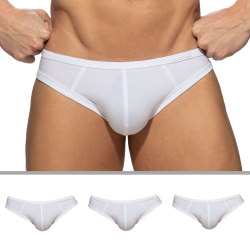 Lot de 3 Slips Bikini Basic Blancs Addicted