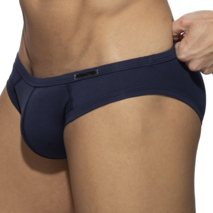 Lot de 3 Slips Bikini Basic Bleu Marine Addicted