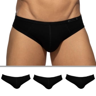 Lot de 3 Slips Bikini Basic Noirs Addicted