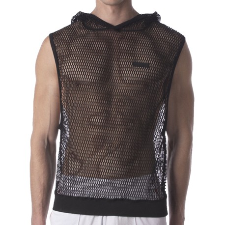 Leather Mens Tank Top With Hood + Sexy Shorts – Queer In The World