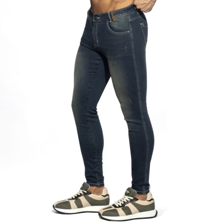 ES Collection Pantalon Jeans Slim Fit Bleu Marine