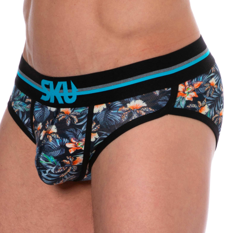 SKU Floral Cotton Briefs - Navy