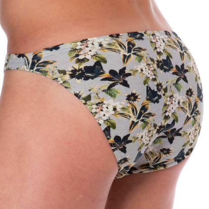 Slip Mini Coton Floral Gris SKU