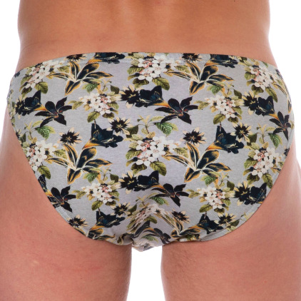 Slip Mini Coton Floral Gris SKU