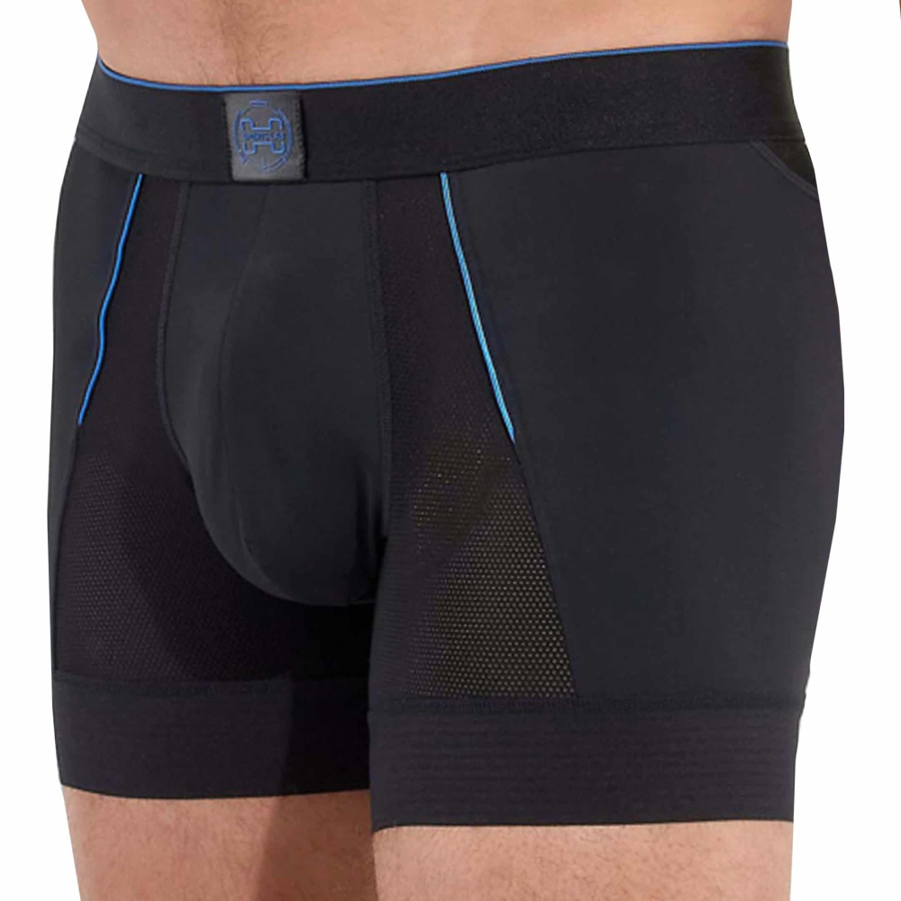 HOM Sports Lab Long Boxer Briefs - Black | INDERWEAR