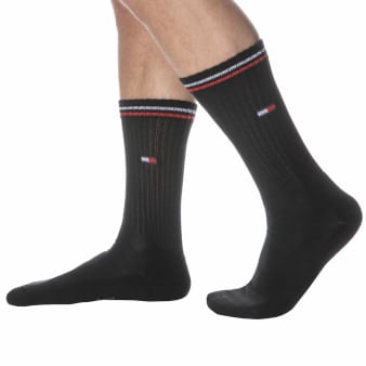 Lot de 2 Paires de Chaussettes Sport Iconic Noires Tommy Hilfiger