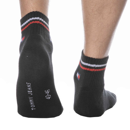 Lot de 2 Paires de Socquettes Sport Iconic Noires Tommy Hilfiger