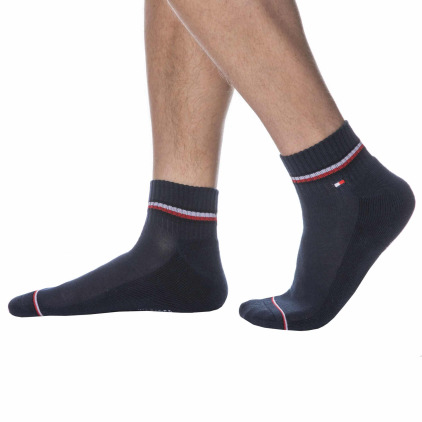 Lot de 2 Paires de Socquettes Sport Iconic Bleu Marine Tommy Hilfiger