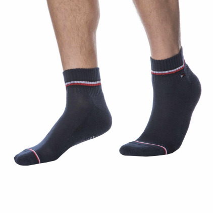 Lot de 2 Paires de Socquettes Sport Iconic Bleu Marine Tommy Hilfiger