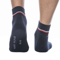 Tommy Hilfiger 2-Pack Iconic Quarter Socks - Navy