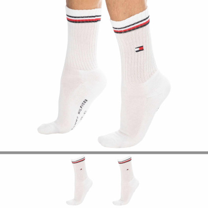 Lot de 2 Paires de Chaussettes Sport Iconic Blanches Tommy Hilfiger