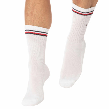 Lot de 2 Paires de Chaussettes Sport Iconic Blanches Tommy Hilfiger