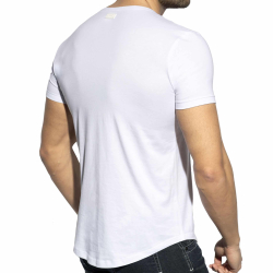 T-Shirt Col V Plongeant Blanc ES Collection