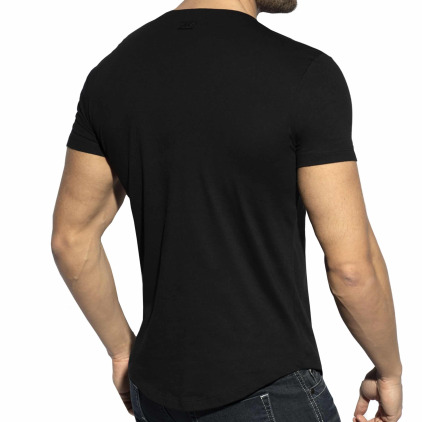 T-Shirt Col V Plongeant Noir ES Collection