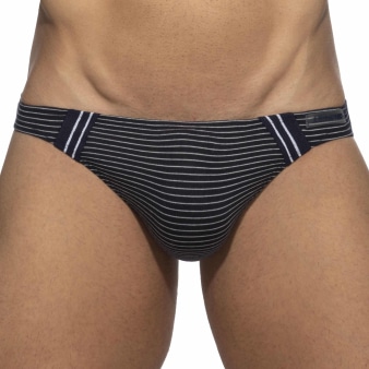 Slip Bikini Sailor Mini Stripes Bleu Marine Addicted