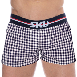Caleçon Coton Vichy Bleu Marine SKU