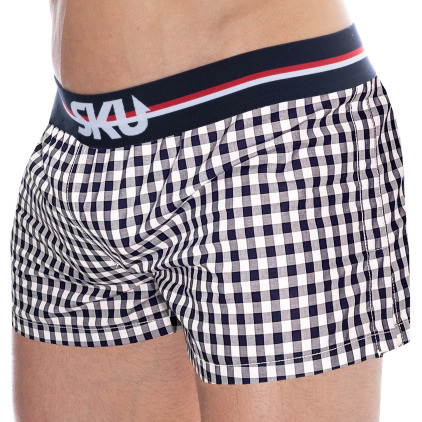 Caleçon Coton Vichy Bleu Marine SKU