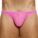 Modus Vivendi Striped Crochet Low Cut Briefs - Pink
