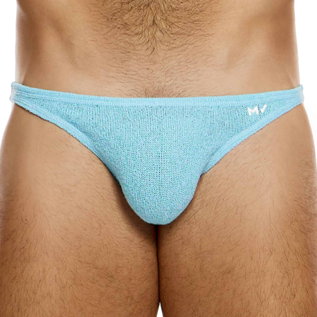 Modus Vivendi Plaint Knit Low Cut Briefs - Light Blue