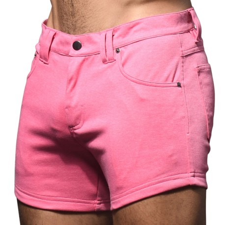 Andrew Christian Skinny Stretch Jean Shorts - Pink