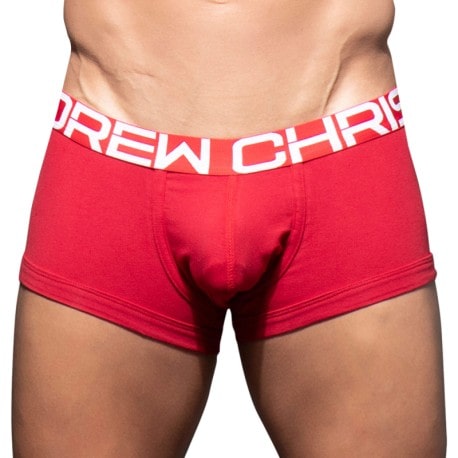 Andrew Christian Flashlift Cotton Trunks with Show-It - Red