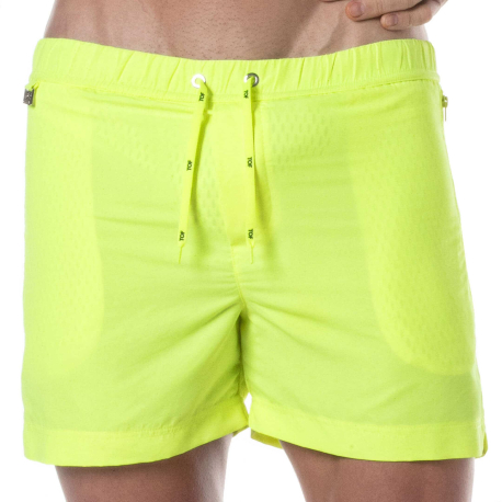 TOF Paris Long Swim Shorts - Neon Yellow