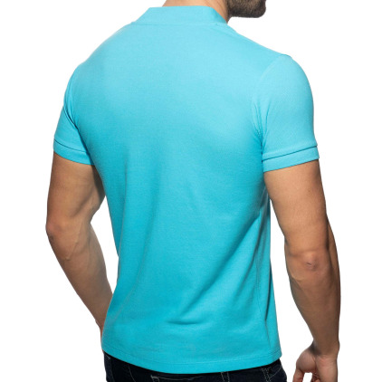 Polo Col V AD Turquoise Addicted