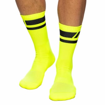 Chaussettes AD Neon Jaune Fluo Addicted