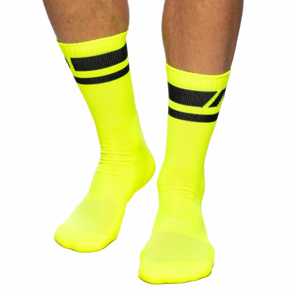 Chaussettes AD Neon Jaune Fluo Addicted