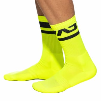 Chaussettes AD Neon Jaune Fluo Addicted