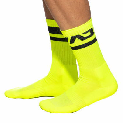 Chaussettes AD Neon Jaune Fluo Addicted
