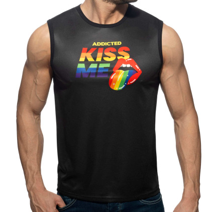 Débardeur Kiss Me Noir Addicted