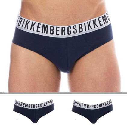 Lot de 2 Slips Essential Coton Bleu Marine Bikkembergs
