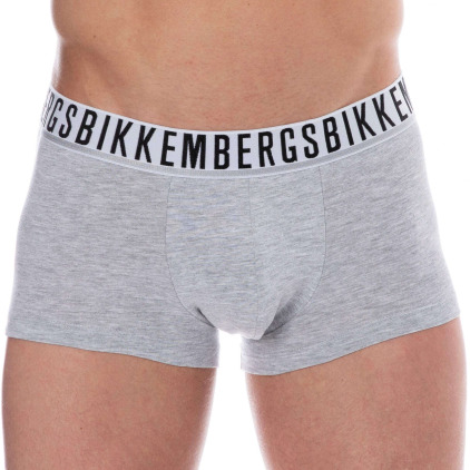 Lot de 2 Boxers Essential Coton Gris Chiné Bikkembergs