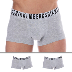 Lot de 2 Boxers Essential Coton Gris Chiné Bikkembergs