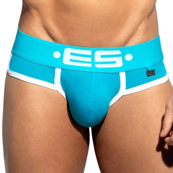 Slip Double Side Coton Turquoise - Blanc ES Collection