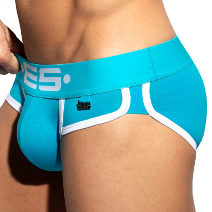Slip Double Side Coton Turquoise - Blanc ES Collection
