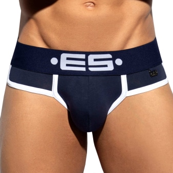 Slip Double Side Coton Marine - Blanc ES Collection