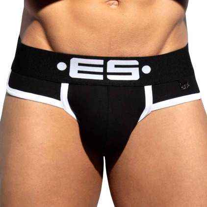 Slip Double Side Coton Noir - Blanc ES Collection