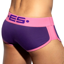 Shorty Double Side Coton Violet - Rose ES Collection