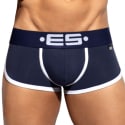 ES Collection Double Side Cotton Trunks - Navy - White