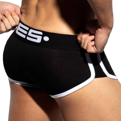 Shorty Double Side Coton Noir - Blanc ES Collection