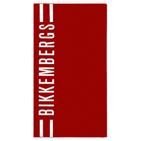Bikkembergs Logo Beach Towel - White - Red