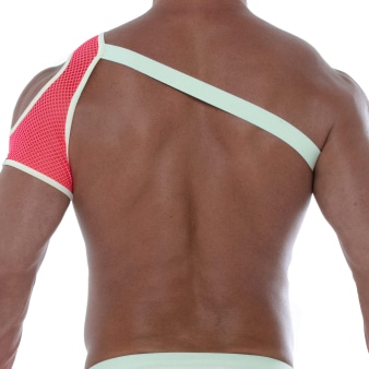 Harnais d'Epaule Neon Mesh Rose Fluo TOF Paris