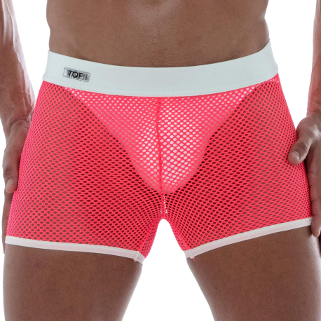 TOF Paris Neon Mesh Shorts - Neon Pink