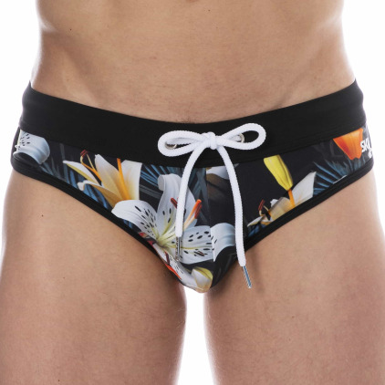 Slip de Bain Tropical Summer Noir SKU