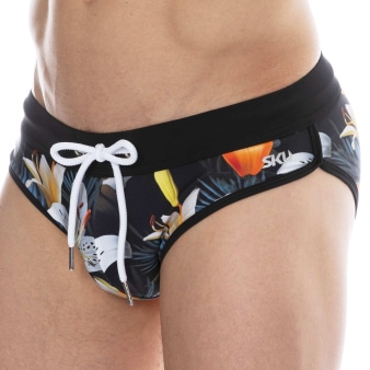 Slip de Bain Tropical Summer Noir SKU