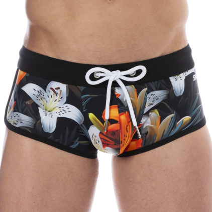 Shorty de Bain Tropical Summer Noir SKU