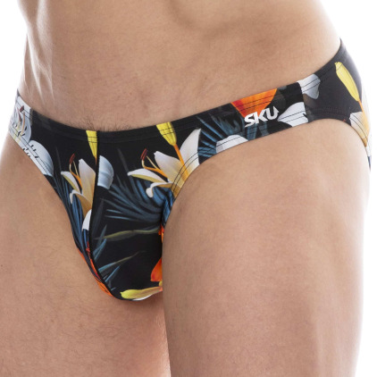 Slip de Bain Bikini Tropical Summer Noir SKU