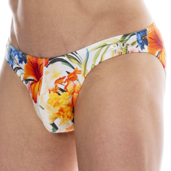 Slip de Bain Bikini Tropical Summer Blanc SKU